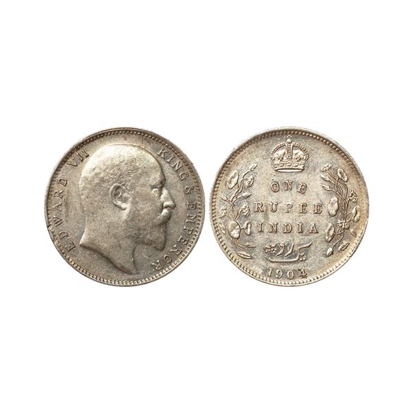 Edward VII King & Emperor, Silver Rupee, 1904, Bombay Mint