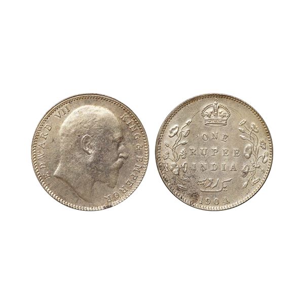 Edward VII King & Emperor, Silver Rupee, 1904, Bombay Mint