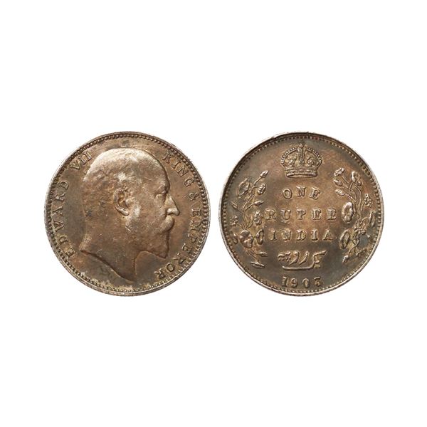 Edward VII King & Emperor, Silver Rupee, 1905, Bombay Mint