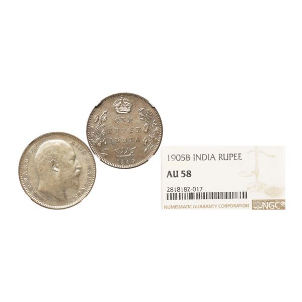 Edward VII King & Emperor, Silver Rupee, 1905, Bombay Mint