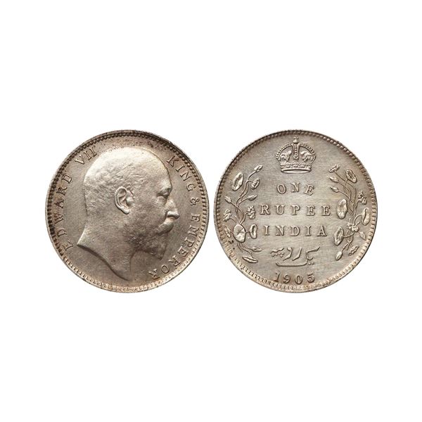 Edward VII King & Emperor, Silver Rupee, 1905, Bombay Mint