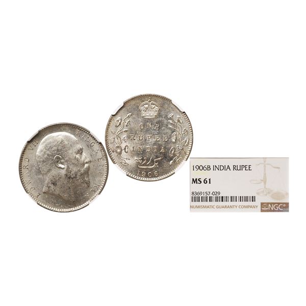 Edward VII King & Emperor, Silver Rupee, 1906, Bombay Mint