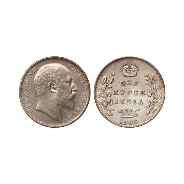 Edward VII King & Emperor, Silver Rupee, 1906, Bombay Mint