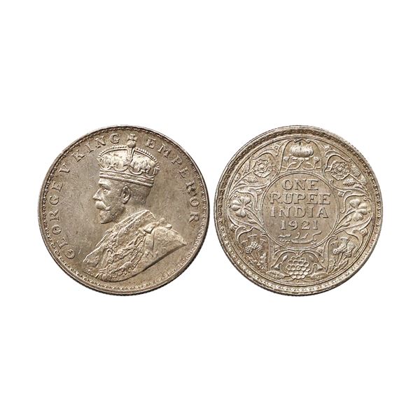George V King & Emperor, Silver Rupee, 1921, Bombay Mint