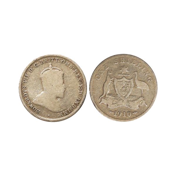 Australia, Edward VII, 1910, Silver 1 Shilling