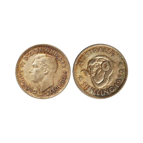 Australia, George VI, 1952, Silver 1 Shilling