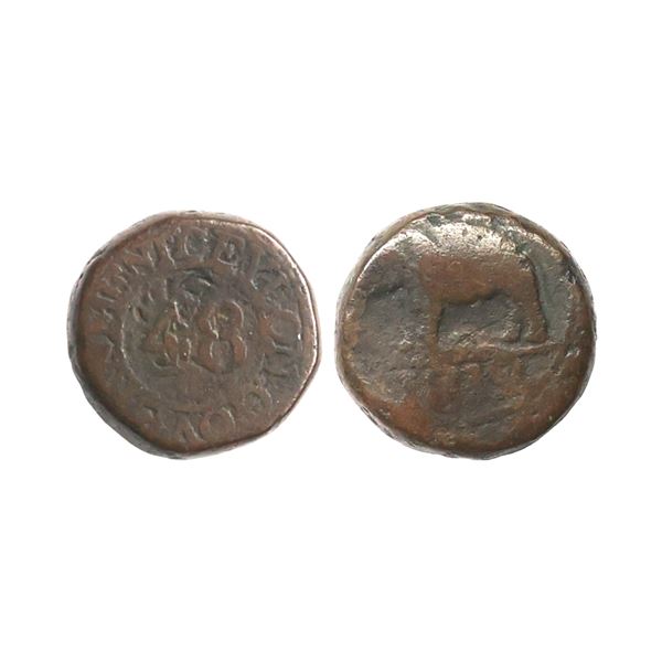 Ceylon, Copper 1/48 Rixdollar, 9.51 gms