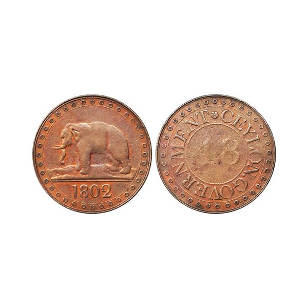 Ceylon, Copper 1/48 Rixdollar, 9.59 gms