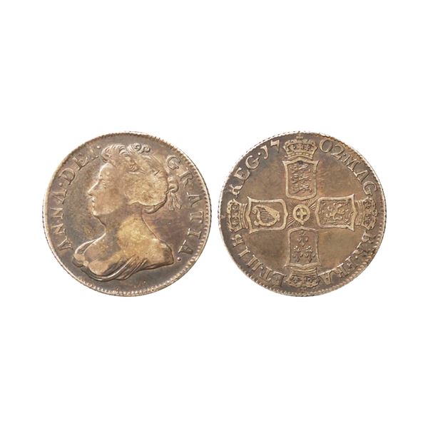 England, Anne 1st bust, Silver 1 Shilling