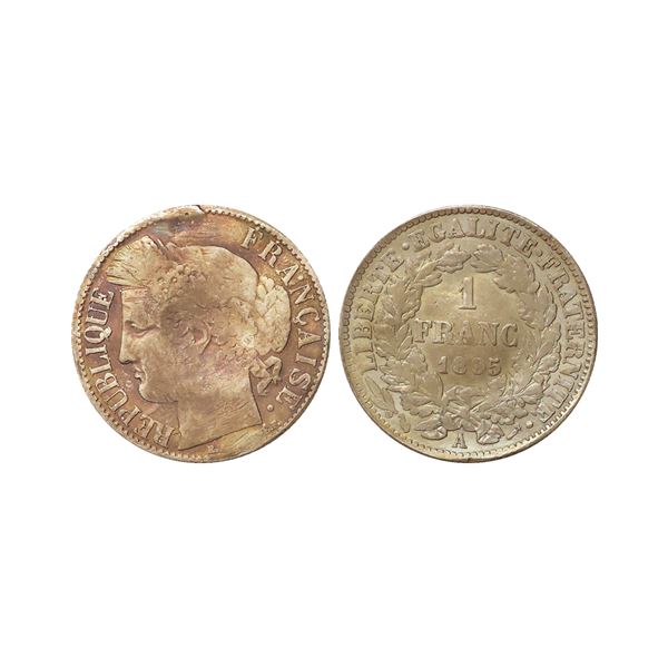 France, 1895, Silver 1 Franc