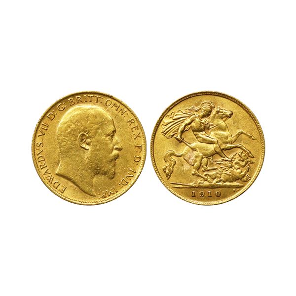 Great Britain, Edward VII, Gold Sovereign, 3.99g, AD 1910