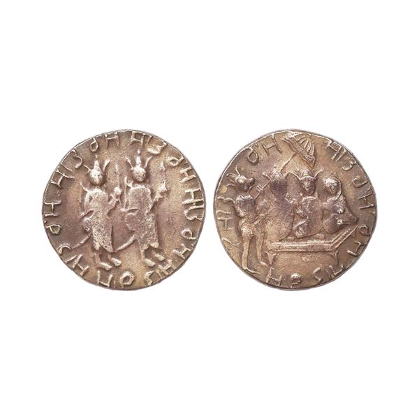 Modern Temple Token, Ram Darbar, Silver Token, 11.63 gms