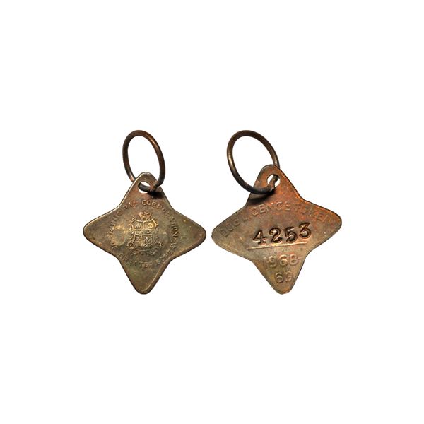 Municipal Corporation, Copper Dog License Token, 4.65 gms