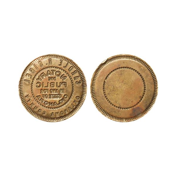 The State of Oklahoma, Copper, Public embossing Notary stamp Seal die