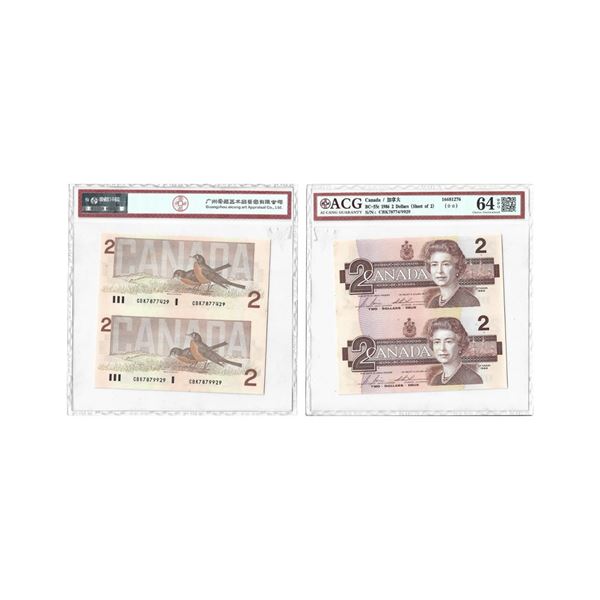 Canada, Elizabeth II, 1986, BC-55c , 2 Dollars