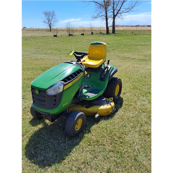 John Deere 140 Riding Mower, 516 hrs,  22hp Engine, OHB Twin JD