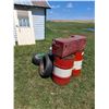 Image 3 : (3) Tires, (3) 30 gal Barrel Wood Tool Boxes