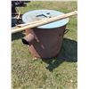 Image 5 : Cast Iron Feed Cooker- complete with burner,& (2) Stir Sticks