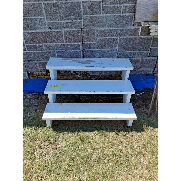 3 Step Wooden stairs-38"