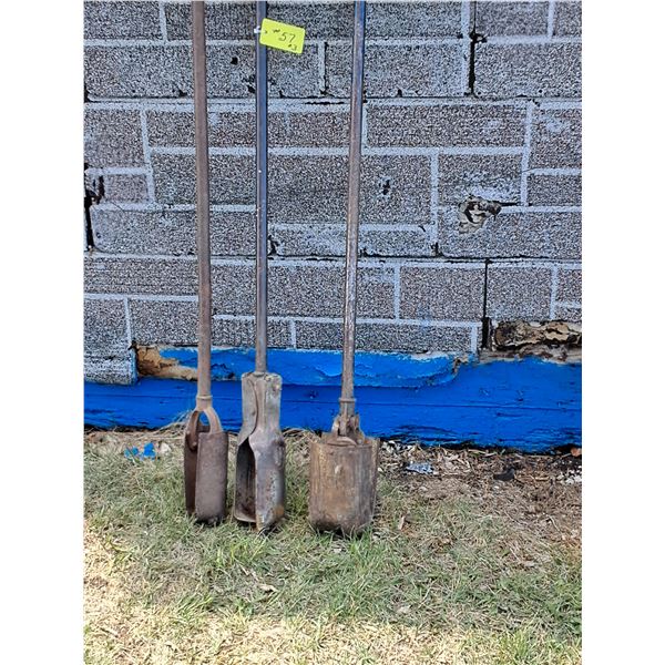 (3) Hand Post Hole Augers
