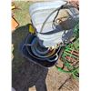 Image 2 : (3) Galvanized Tubs,  Plant Stand,  Tomato Cages