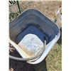 Image 3 : (3) Galvanized Tubs,  Plant Stand,  Tomato Cages