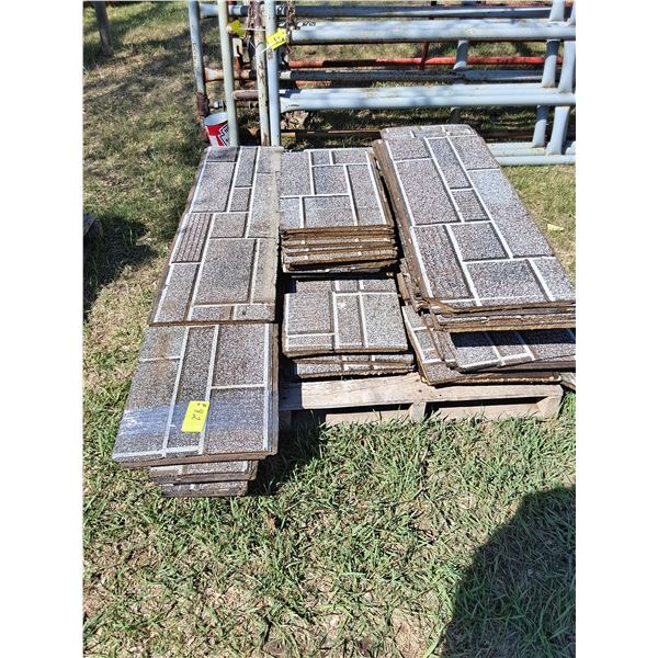 Sections of Tarred Shingles on Wood