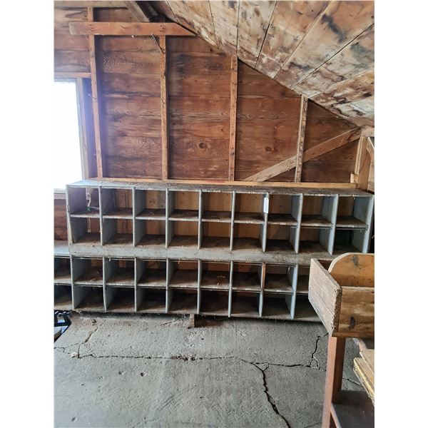 Pigeon Hole Shelving-10'x4'x15"