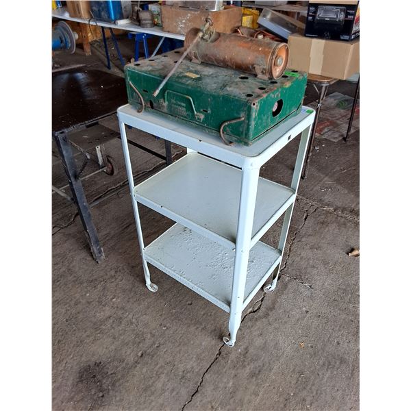 3 Shelf Metal Kitchen Unit & Coleman Stove