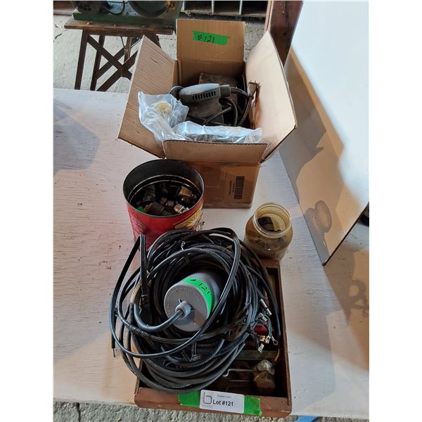 Palm Sander,  (2) Shut Off Float Switches,  Hydraulic Hose Ends