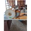 Image 1 : Vintage Ironing Board, Gas Pail, Metal Flour Bin