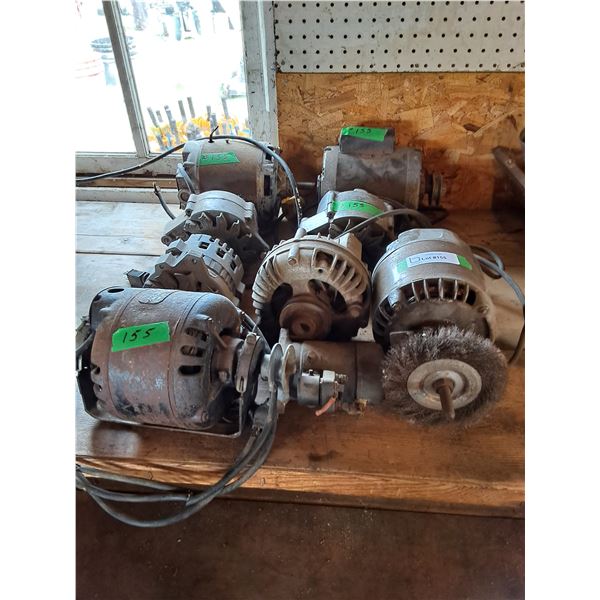 (4) Electric Motors, (4) Alternators,  (1) Starter