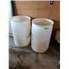 Image 1 : (2) 200L White Poly Rain Barrels