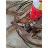 Image 4 : (3) Bottle Jacks- Only 2 Work,  Come Along, FIRE Extinguisher, 3/8" Cables