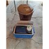 Image 1 : (2)Picnic Coolers- 2 sizes,  Water Cooler,  Garbage Can w. Lid