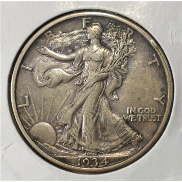 1934-S WALKING LIBERTY HALF DOLLAR CH AU/UNC