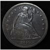 Image 1 : 1849 SEATED DOLLAR NICE ORIG UNC PL SURFACES