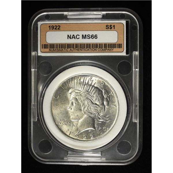 1922 PEACE DOLLAR NAC SUPERB GEM BU