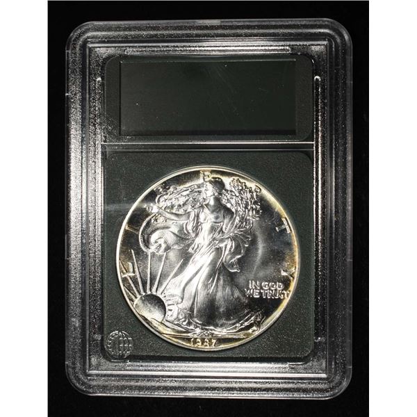 1987 AMERICAN SILVER EAGLE NEC PERFECT GEM BU