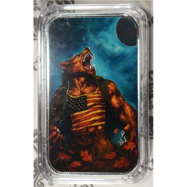 AMERICAN WEREWOLF 1 OZ .999 SILVER BAR