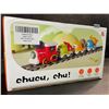 Image 3 : Electric Toy Train Set with Sound & Lights; Magnetic Connection Tracks & Road Signs Play Set - New
