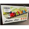 Image 3 : Electric Toy Train Set with Sound & Lights; Magnetic Connection Tracks & Road Signs Play Set - New