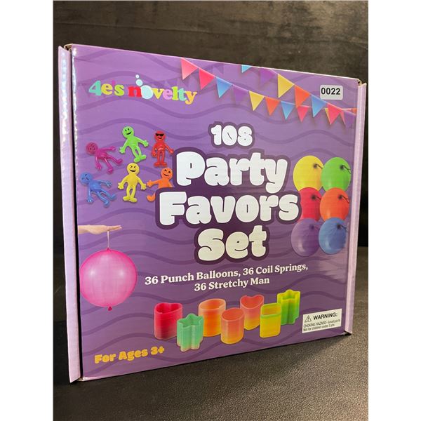108PC Party Favors Set - Includes 36 Punch Balloons, 36 Slinkies, & 36 Stretchy Toys - New