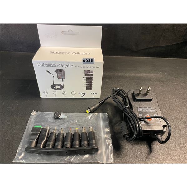 Universal Power Adapter/Laptop Charger Set - Various Size Adapters Included; 30W - Brand New