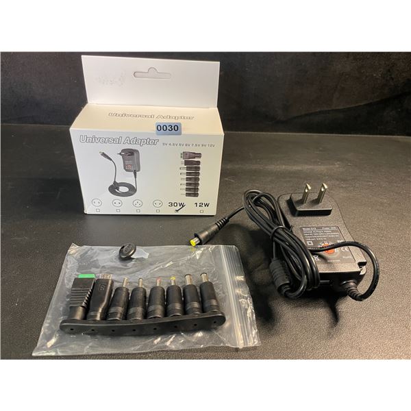 Universal Power Adapter/Laptop Charger Set - Various Size Adapters Included; 30W - Brand New