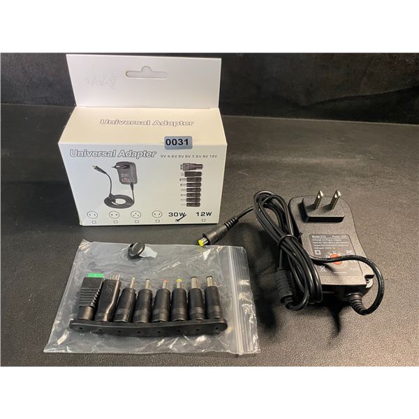 Universal Power Adapter/Laptop Charger Set - Various Size Adapters Included; 30W - Brand New