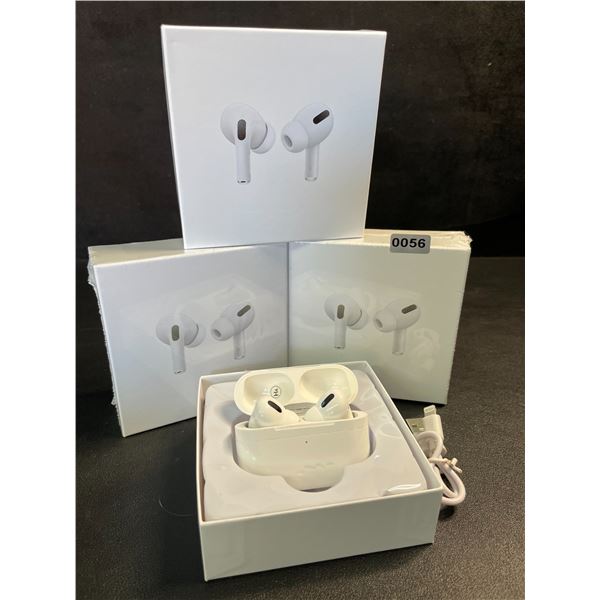 Lot of 3 Pairs Air-Pod Style Wireless Earbuds with Charging Cases - New Sealed!