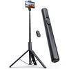 Image 1 : 71" Extendable Tripod/Selfie Stick with Bluetooth Remote; Compact/Easy-Fold Case Design - New