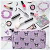 Image 4 : Kuromi 6PC Kawaii Cosmetic Storage Bag/Makeup Bag with Accessories - Brand New!