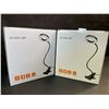 Image 1 : Lot of 2 LED Desk Lamps - Flexible Gooseneck Design, Clamps on Anywhere! (Black) - New